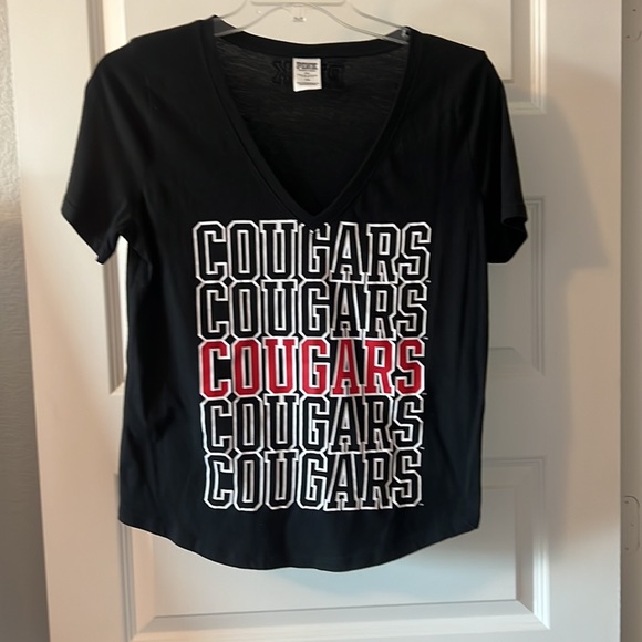 Pink Cougar shirt size large University of Houston graphic tee Black Cougars - Picture 9 of 11